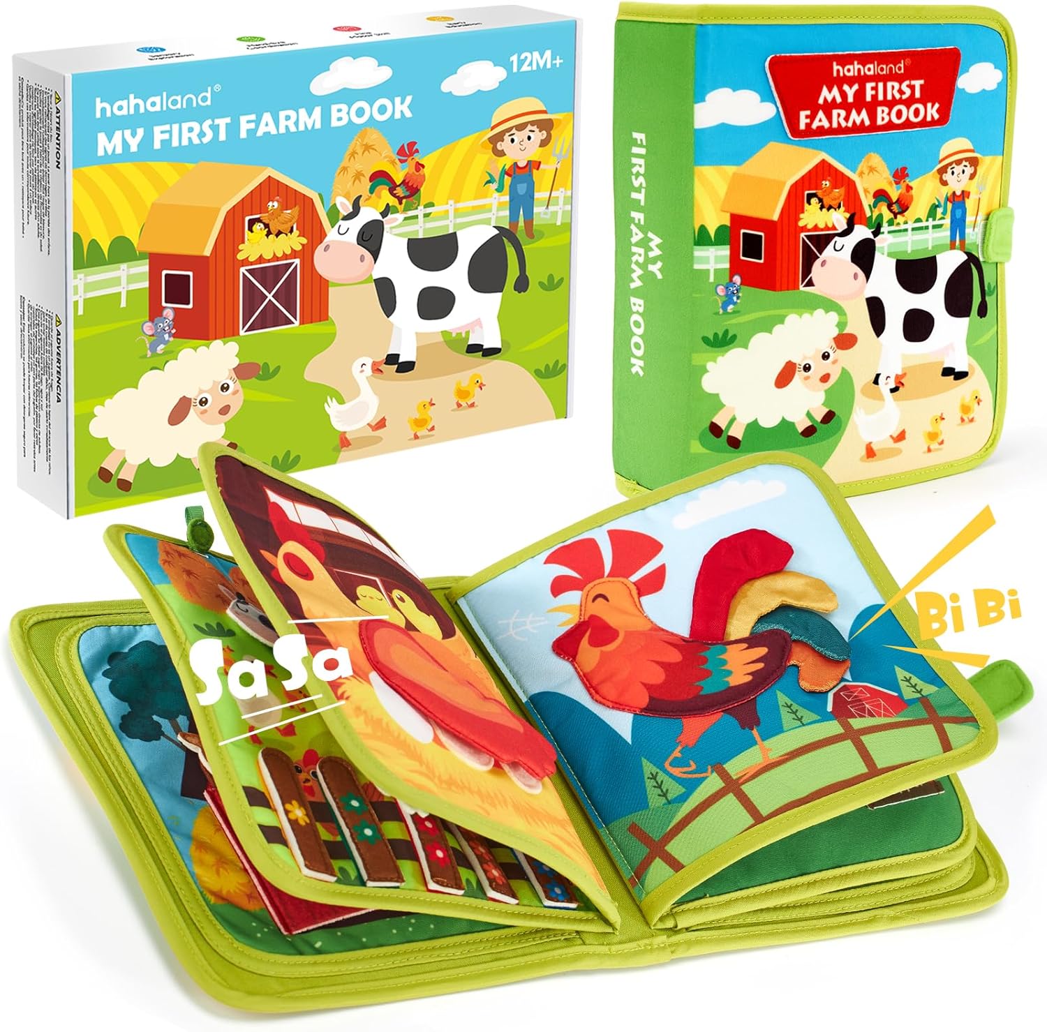 hahaland Busy Book for Toddlers 1-3 - Montessori Toys Busy Board for 1 Year Old Boy Gifts Girl Toys Educational Learning Quiet Activity Books Toddler Valentines Day Gifts Easter One Year Travel Toy