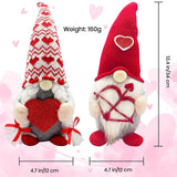 Valentines Day Decor - Valentines Day Decorations - Red Valentine Couple Plush Gnomes Decorations for Home, Indoor, Office - Valentine Gifts for Her, Girls - Romantic Anniversary Vday Gift