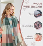 Plaid Winter Blanket Scarf