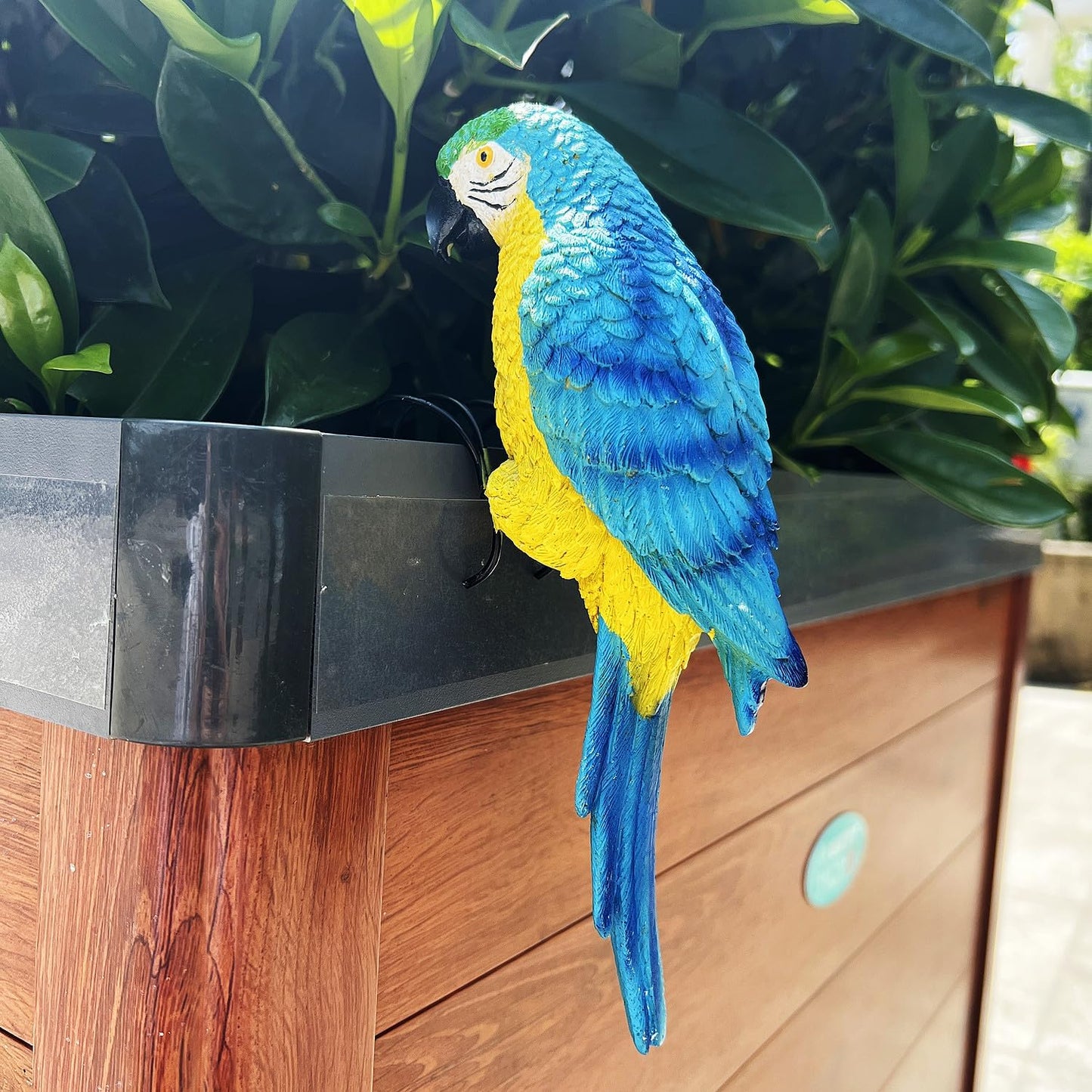 Hanging Parrot Garden Sculpture