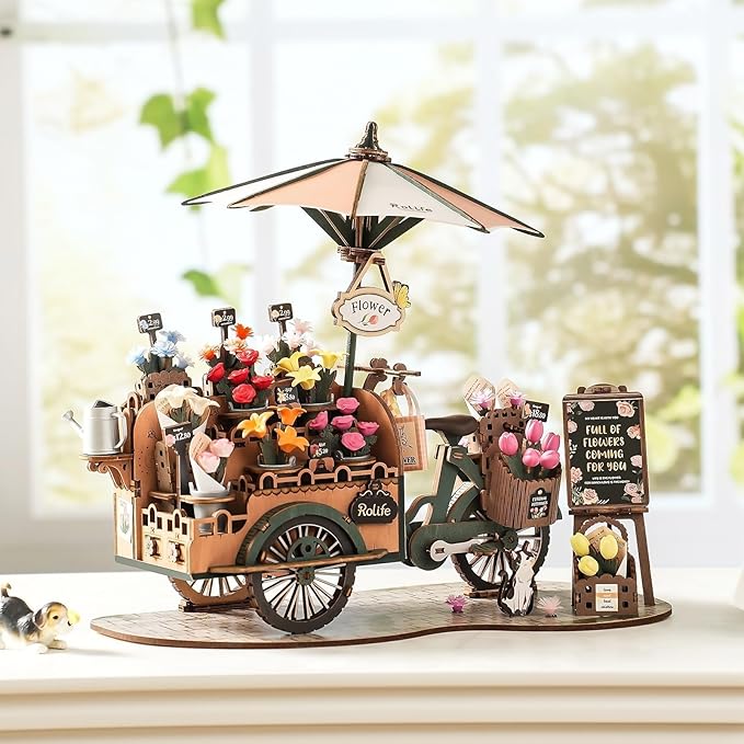 Wooden Flower Cart Puzzle