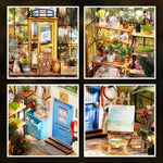 Rolife DIY Miniature Greenhouse Kit, Tiny/Mini House Making Kit with Furniture for Adults, Furniture, Halloween/Christmas Decorations, Gifts for Family and Friends (Cathy's Greenhouse)