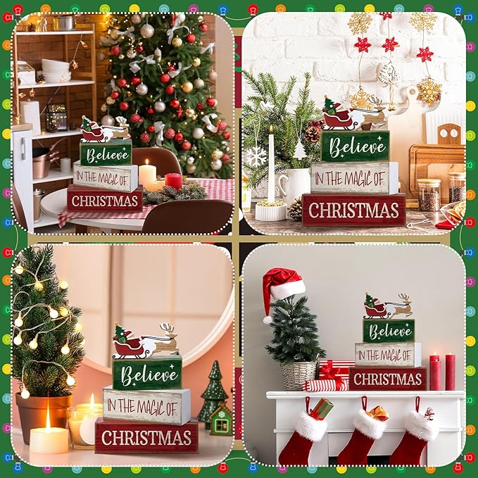 Christmas Wooden Table Decor