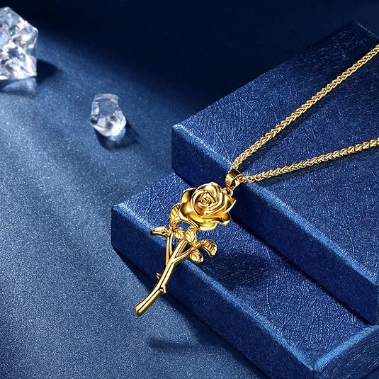 Rose Pendant Jewelry Set