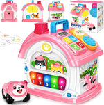 Montessori Toys for 1 Year Old Girls, Christmas First 1st Birthday Gifts for Girls, Musical Learning House Baby Toys for Ages 6 12 18 24 Months, Educational Bilingual Toy for Toddler Kids Age 1 2 3