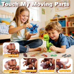 Laradola Assemble Dinosaur Toys for Kids: 5 Pack Dinosaur Construction Building Set with Electric Toy Drill & Wheels - STEM Educational Hands-On Play Birthday Gift for Boys Girls Ages 3-5 5-7