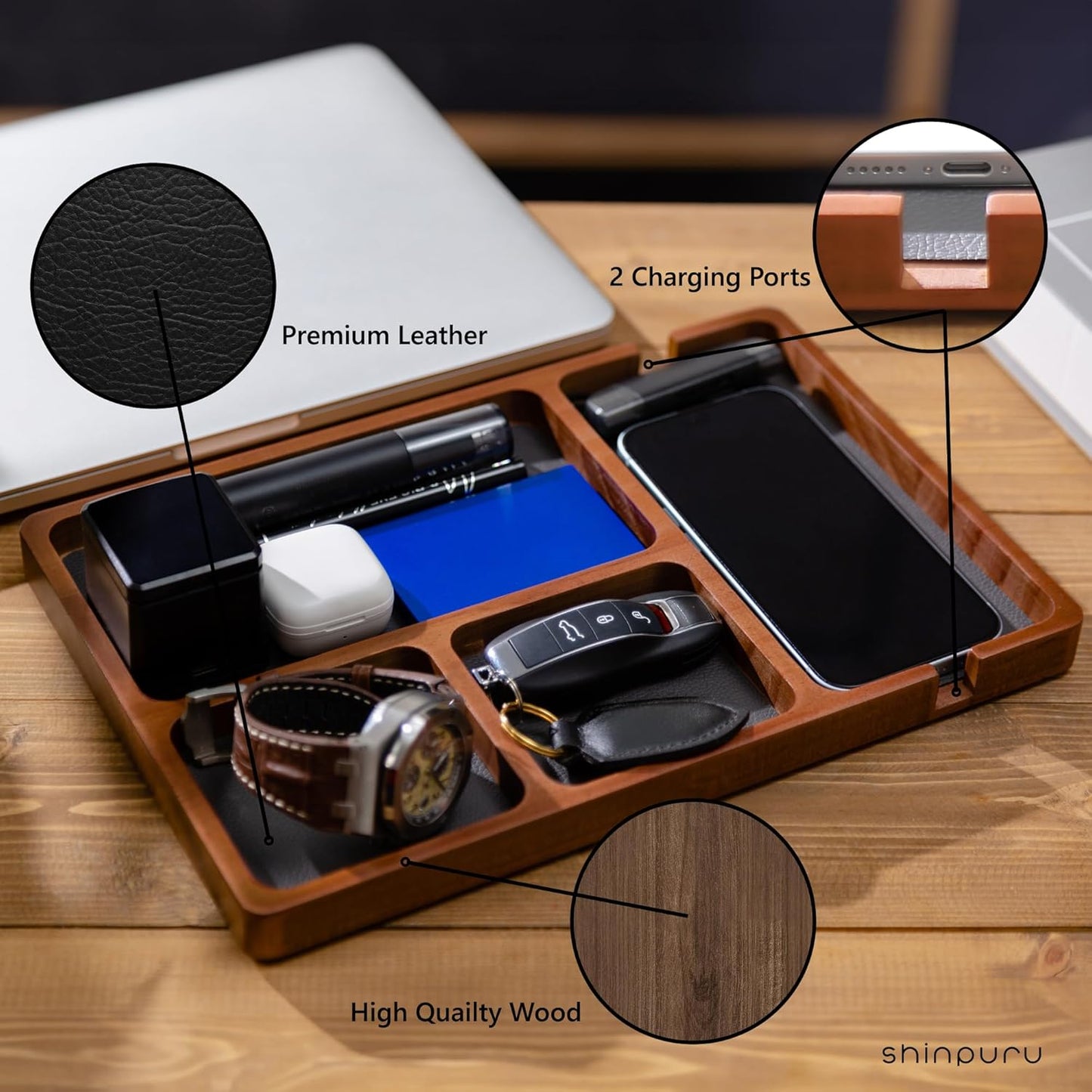Shinpuru Wooden Valet Tray