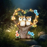 Solar Owl Garden Statue