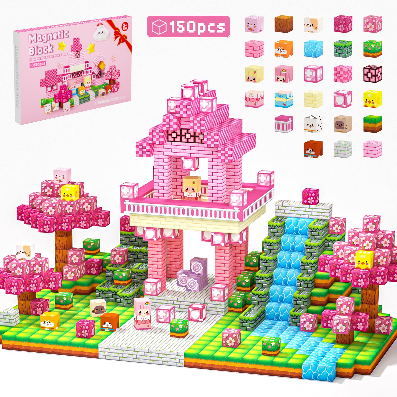 Magnetic Building Blocks 200PCS, STEM Toys Educational Magnet Cubes, Learning Sensory Toys for Kids Ages 4-12, Birthday Gifts for Boys & Girls
