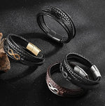 Infinity Leather Cuff Bracelet
