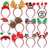 Diademas de Navidad y diadema de disfraces, accesorios de Navidad de Papá Noel, decoraciones de fiesta para mujeres