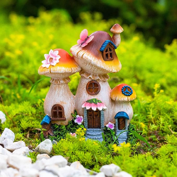 Solar Mushroom Fairy House