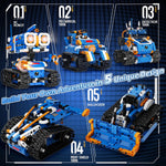Demkia 5in1 STEM Robot Building Kit, 560 PCS APP/Remote Control Mech RC Robotics for Kids Ages 8-12, Science Kit Coding Robots Toy Set, Birthday Gifts for Boys Age 8-14+