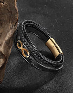 Infinity Leather Cuff Bracelet
