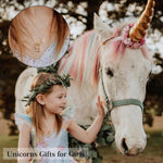 Hidepoo Unicorn Gifts for Girls Necklace - Colorful CZ Heart Pendant Initial Unicorn Necklaces for Girl Kids Litter Girl Unicorns Jewelry Birthday Gifts for Girls Kids