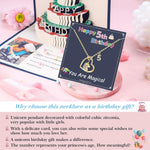 Hidepoo Birthday Gifts for Kids Girls - Unicorn Necklace Unicorns Gifts for Girls Birthday Gift for 3-10 Year Old Girl Colorful CZ Heart Pendant Unicorn Necklace Jewelry Gift