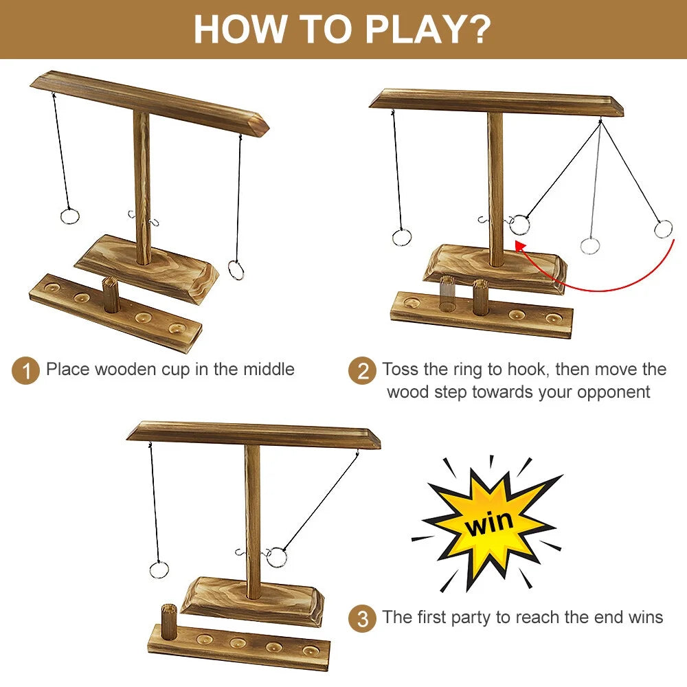 Wooden Ring Toss Game