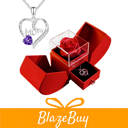 LoveEternal™ Rose & Heart Necklace