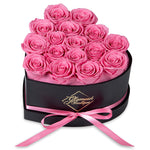 GLAMOUR BOUTIQUE 16 Flower Forever Heart Shape Box, Eternal Preserved Roses Gift for Her, Lasting Flowers, Romantic Floral Keepsake for Birthday, Anniversary or Valentine’s Day, Red (Color-Treated)