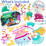 Clixo Tropical Birds Pack - Magnetic STEAM Building Toy Set with Custom Wing-Flapping Mechanism for Creative Play, Ages 6+