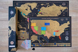 Scratch-Off World & USA Map Set