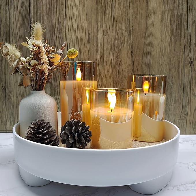 Glass Glow Candle Set