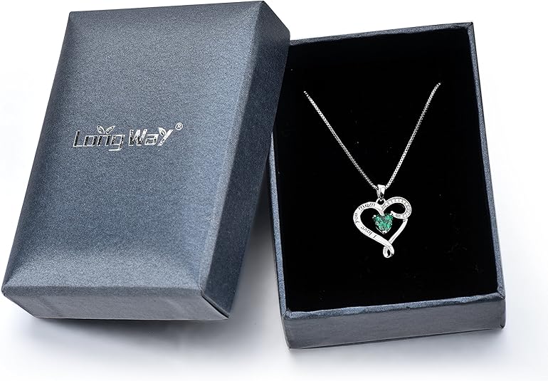 Mom Heart Sterling Necklace