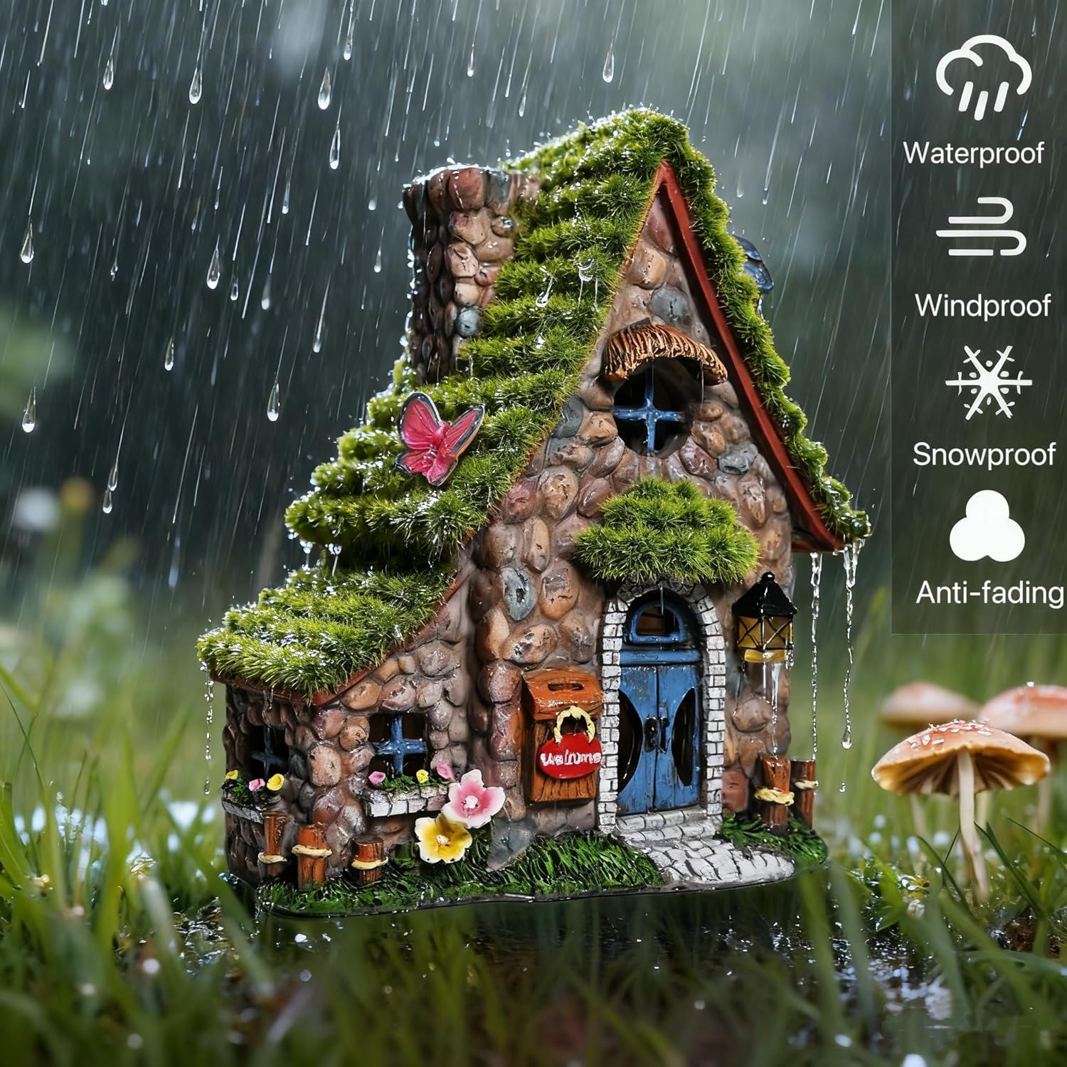 Solar Fairy House Statue
