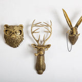 Gold Animal Wall Sculpture Set