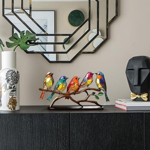 Colorful Birds Tabletop Ornament
