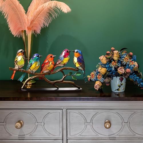 Colorful Birds Tabletop Ornament