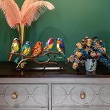 Colorful Birds Tabletop Ornament