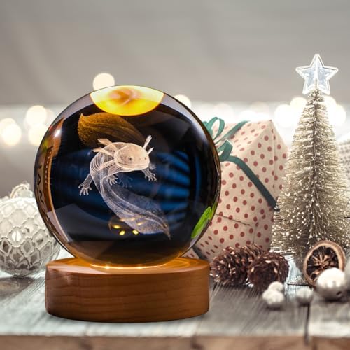 Axolotl Crystal Ball Lamp