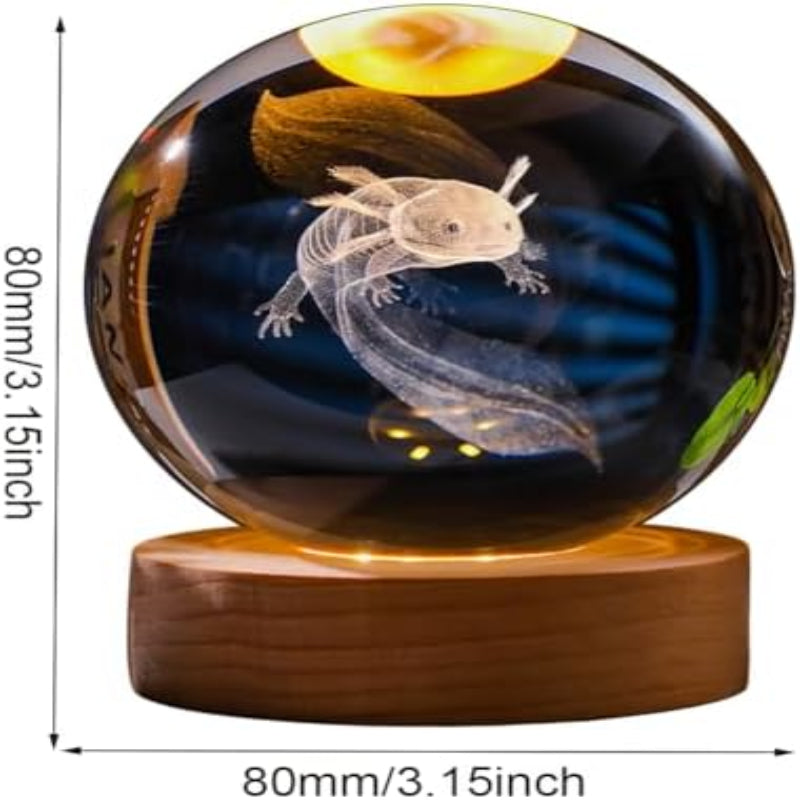 Axolotl Crystal Ball Lamp