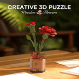 Wooden Bloom 3D Flower Puzzle