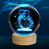 Dolphin Crystal Ball Lamp