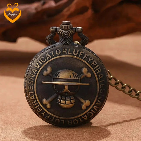 Anime Skull Pocket Watch Necklace