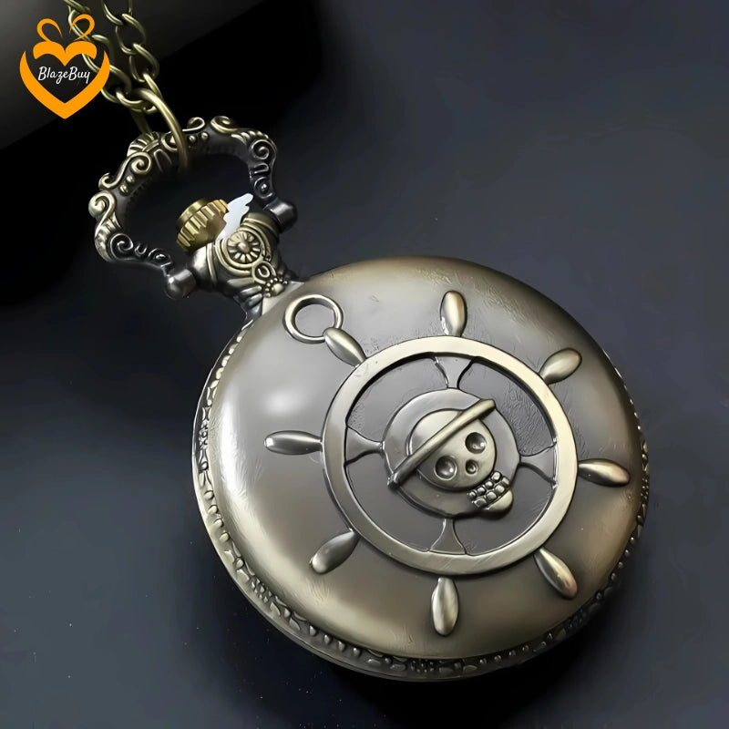 Anime Skull Pocket Watch Necklace