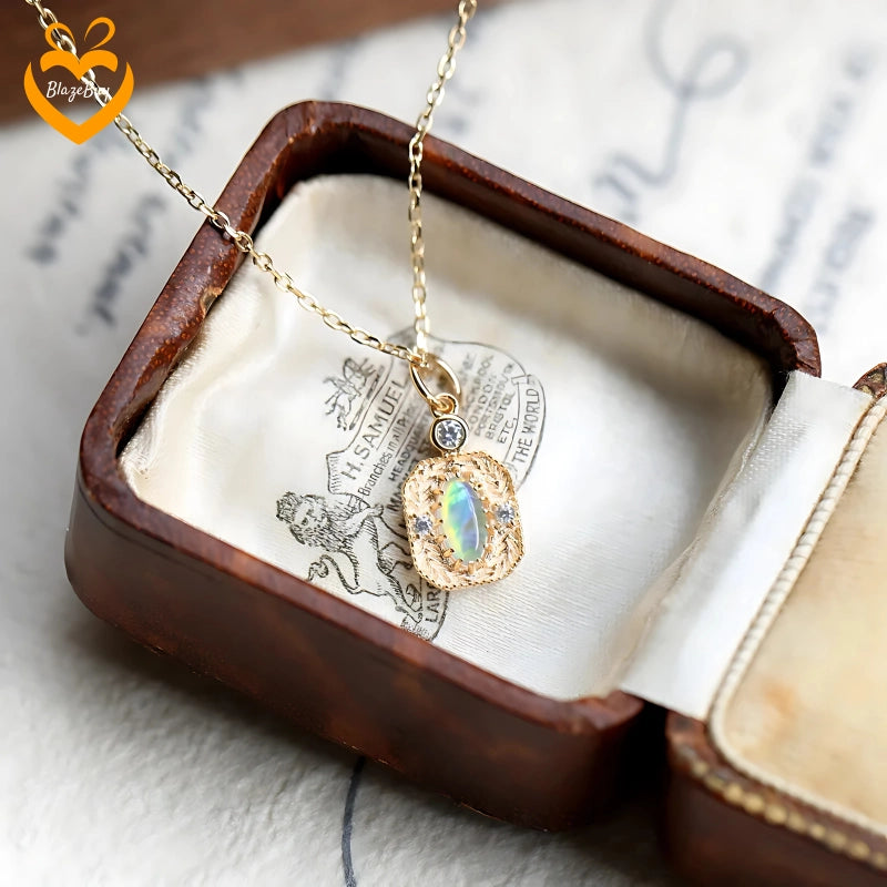 LAMOON™ Vintage Opal Necklace