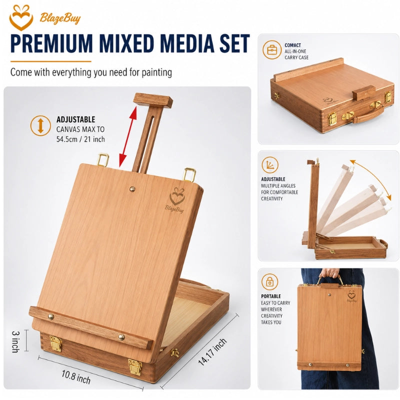 Tabletop Mixed Media Easel Set