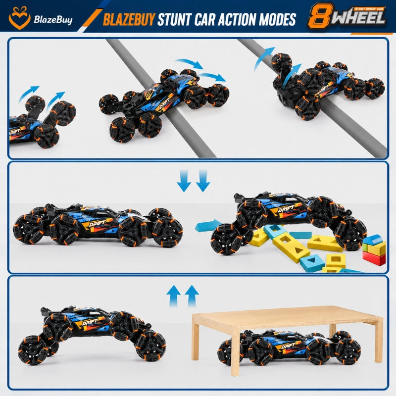Gesture Control 8-Wheel RC Stunt Car