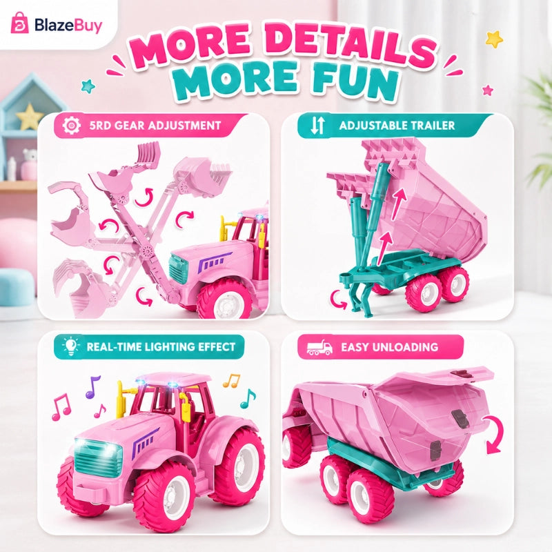 Remote Farm Tractor Set