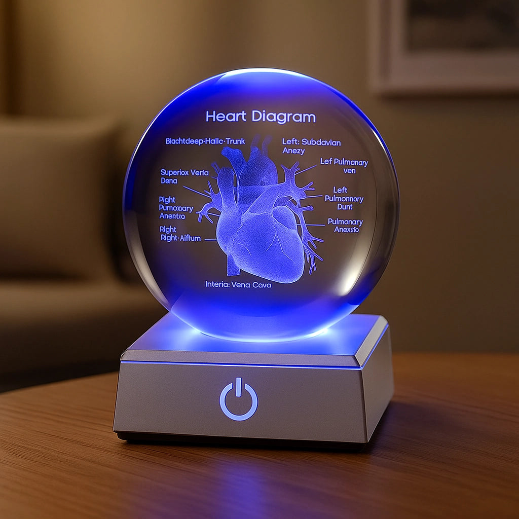 3D Crystal Human Heart Model