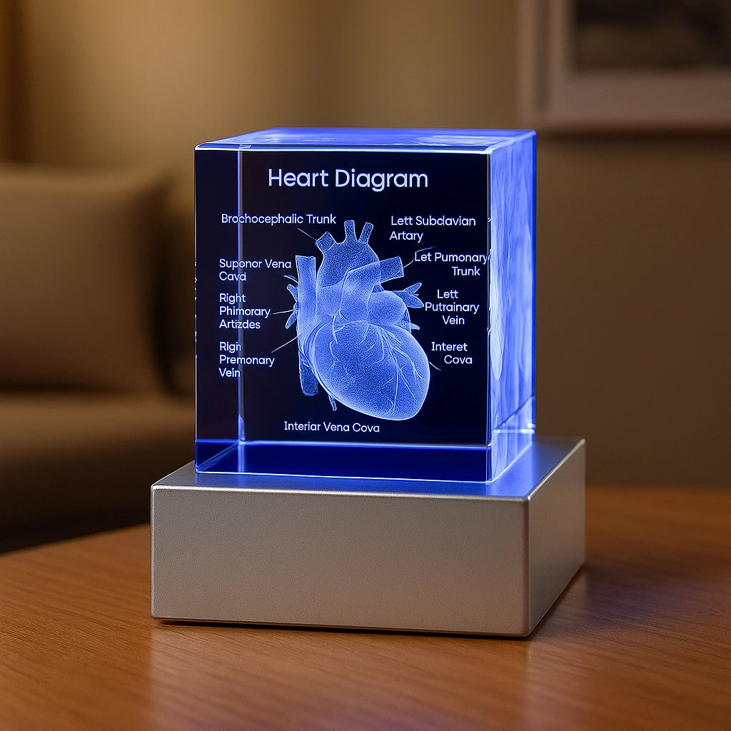 3D Crystal Human Heart Model