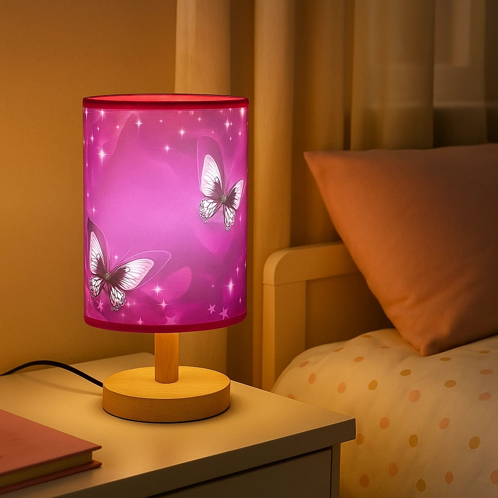 Purple Butterfly Table Lamp