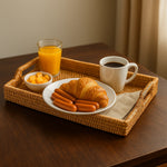 Hand-Woven Rattan Serving Tray