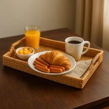Hand-Woven Rattan Serving Tray