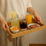 Hand-Woven Rattan Serving Tray