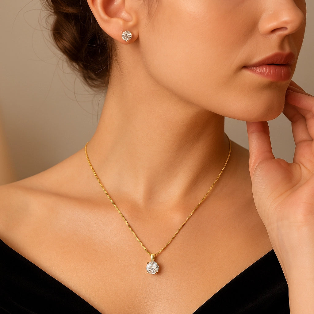 Mariell Gold Cubic Zirconia Jewelry Set
