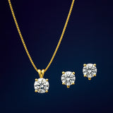 Mariell Gold Cubic Zirconia Jewelry Set
